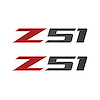 75166 Z51 Fender Vent Decals, 2005-2019 Chevy Corvette, Pair, Gloss Red Z/Black Carbon Fiber 51, Small - image 1