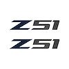 75191 Z51 Fender Vent Decals, 2005-2019 Chevy Corvette, Pair, Gloss Blue Z/Black Carbon Fiber 51, Medium - image 1