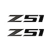 75218 Z51 Fender Vent Decals, 2005-2019 Chevy Corvette, Pair -Black Carbon Fiber Z/Gloss Black 51, Small - image 1