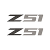75220 Z51 Fender Vent Decals, 2005-2019 Chevy Corvette, Pair -Black Gloss Carbon Fiber Z/Gloss Silver 51, SM - image 1