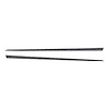 75635 Hood Stripe Decals, 1997-2004 Chevy Corvette, Gloss Metallic Pearl Black, Solid Stripes - image 1