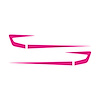 75649 Fender Cove Shadow Graphics Kit, 1997-2004 Chevy Corvette, Gloss Pink - image 1