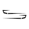 75651 Fender Cove Shadow Graphics Kit, 1997-2004 Chevy Corvette, Matte Black - image 1