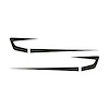 75652 Fender Cove Shadow Graphics Kit, 1997-2004 Chevy Corvette, Matte Dark Gray - image 1