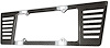 76071 Hydro Carbon Fiber ABS Angled Louvers License Plate Frame, 2005-2013 Chevy Corvette, Gloss Clear - image 1