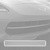 76931 GRILLE BLACKOUT VINYL OVERLAY, 2014-2019 Chevy Corvette, SILVER CARBON FIBER - image 1