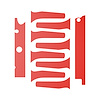 76967 Engine Decal Graphics, 2014-2019 Chevy Corvette, Red Carbon Fiber - image 1