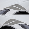 76984 Grand Sport Style Fender Accent Stripes, 2014-2019 Chevy Corvette, Gloss Silver, Left & Right Side - image 1