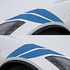 77021 GS Style Fender Accent Stripes, 2014-2019 Chevy Corvette, Gloss Deep Blue Metal, Left & Right Side - image 1