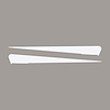 77050 Side Spear Shadow Stripe, 2014-2019 Chevy Corvette, Pair, Stingray, Matte White - image 1