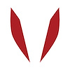 77194 Headlight Eyelid Decals, 2014-2019 Chevy Corvette, Pair, Gloss Red - image 1