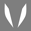 77195 Headlight Eyelid Decals, 2014-2019 Chevy Corvette, Pair, Gloss White - image 1