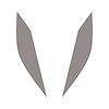 77196 Headlight Eyelid Decals, 2014-2019 Chevy Corvette, Pair, Gloss Silver - image 1