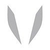 77197 Headlight Eyelid Decals, 2014-2019 Chevy Corvette, Pair, Gloss Gray - image 1