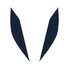 77198 Headlight Eyelid Decals, 2014-2019 Chevy Corvette, Pair, Gloss Blue - image 1