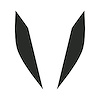 77204 Headlight Eyelid Decals, 2014-2019 Chevy Corvette, Pair, Matte Dark Gray - image 1