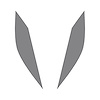 77205 Headlight Eyelid Decals, 2014-2019 Chevy Corvette, Pair, Matte Gray - image 1