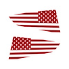 77249 Quarter Window Flag Decal, 2014-2019 Chevy Corvette, Gloss Red, Standard USA Flag - image 1