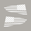 77251 Quarter Window Flag Decal, 2014-2019 Chevy Corvette, Gloss White, Standard USA Flag - image 1