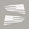 77252 Quarter Window Flag Decal, 2014-2019 Chevy Corvette, Gloss White, Distressed USA Flag - image 1