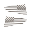77253 Quarter Window Flag Decal, 2014-2019 Chevy Corvette, Gloss Silver, Standard USA Flag - image 1