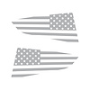 77257 Quarter Window Flag Decal, 2014-2019 Chevy Corvette, Gloss Gray, Standard USA Flag - image 1