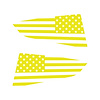77261 Quarter Window Flag Decal, 2014-2019 Chevy Corvette, Gloss Yellow, Standard USA Flag - image 1