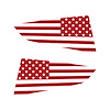 77267 Quarter Window Flag Decal, 2014-2019 Chevy Corvette, Matte Red, Standard USA Flag - image 1