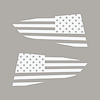 77268 Quarter Window Flag Decal, 2014-2019 Chevy Corvette, Matte White, Standard USA Flag - image 1