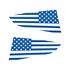 77275 Quarter Window Flag Decal, 2014-2019 Chevy Corvette, Matte Blue, Standard USA Flag - image 1