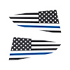 77293 Quarter Window Flag Decal, 2014-2019 Chevy Corvette, Gloss Carbon Flash Met, Std USA Flag W/Blu Stripe - image 1