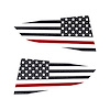77294 Quarter Window Flag Decal, 2014-2019 Chevy Corvette, Gloss Carbon Flash Met, Std USA Flag W/Red Stripe - image 1