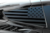 77300 Quarter Window Flag Decal, 2014-2019 Chevy Corvette, Gloss Black, Distressed Texas Flag - image 1