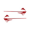 77310 Fender Emblems Shadow Overlay Outline Decal, 2014-2019 Chevy Corvette, Pair, Gloss Red - image 1