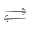 77312 Fender Emblems Shadow Overlay Outline Decal, 2014-2019 Chevy Corvette, Pair, Gloss Silver - image 1