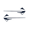 77315 Fender Emblems Shadow Overlay Outline Decal, 2014-2019 Chevy Corvette, Pair, Gloss Blue - image 1