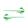 77316 Fender Emblems Shadow Overlay Outline Decal, 2014-2019 Chevy Corvette, Pair, Gloss Lime Green - image 1
