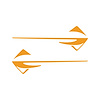 77318 Fender Emblems Shadow Overlay Outline Decal, 2014-2019 Chevy Corvette, Pair, Gloss Orange - image 1