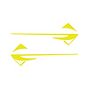 77319 Fender Emblems Shadow Overlay Outline Decal, 2014-2019 Chevy Corvette, Pair, Gloss Yellow - image 1