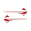 77321 Fender Emblems Shadow Overlay Outline Decal, 2014-2019 Chevy Corvette, Pair, Matte Red - image 1