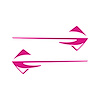 77323 Fender Emblems Shadow Overlay Outline Decal, 2014-2019 Chevy Corvette, Pair, Matte Pink - image 1