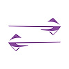 77324 Fender Emblems Shadow Overlay Outline Decal, 2014-2019 Chevy Corvette, Pair, Matte Purple - image 1