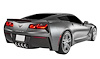 77463 3rd Brake Light Blackout, 2014-2019 Chevy Corvette, Light Smoked Vinyl - image 1