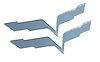 77499 Mirror Finish Acrylic Emblem Covers, 2005-2013 Chevy Corvette, Pair - image 1