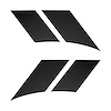 77640 G.S. Style Fender Stripes Black Carbon Fiber Both, 1997-2004 Chevy Corvette, Driver & Passenger - image 1