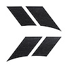 77643 G.S. Style Fender Stripes Black Brushed Steel Both, 1997-2004 Chevy Corvette, Driver & Passenger - image 1