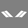 77790 G.S. Fender Stripes, 1984-1996 Chevy Corvette, Gloss White Both - image 1