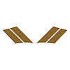 77814 G.S. Fender Stripes, 1984-1996 Chevy Corvette, Matte Metallic Gold Both - image 1