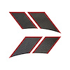 77879 2-Tone Fender Stripes, 1997-2004 Chevy Corvette, G.S. Inspired Yes Gloss Red Matte Carbon Fiber - image 1