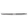 77968 Hood Stripes Decal Three Stripes w/ Crossed Flags Outline Gloss Black, 2005-2013 Chevy Corvette - image 1